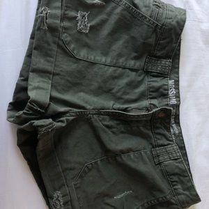 Army green shorts